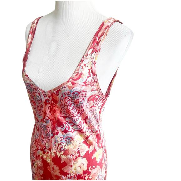 Free People Intimately FP Worth The Wait Floral Slip Maxi Dress Apple Combo Med - Picture 6 of 13